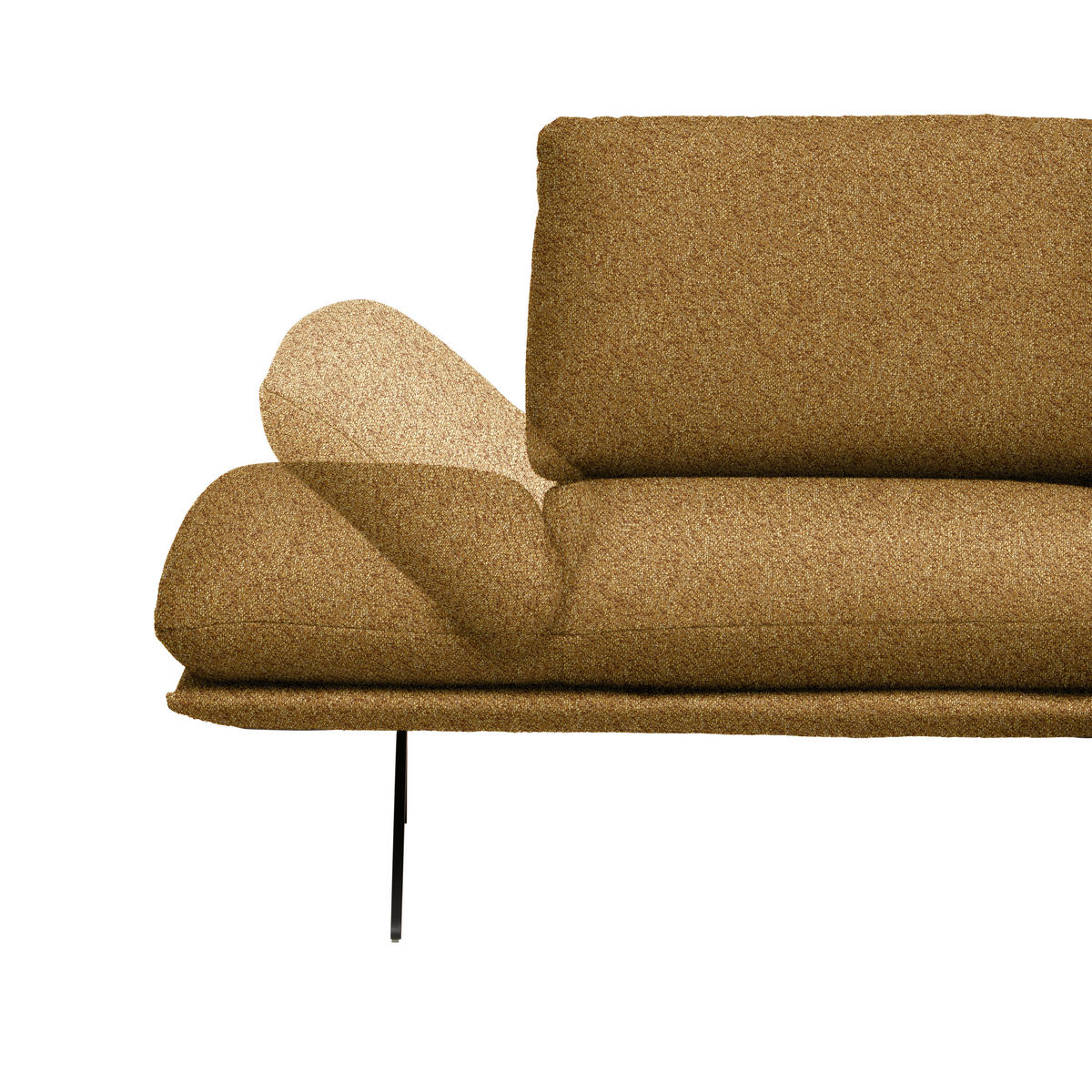 ECKSOFA Flachgewebe Currygelb  - Currygelb/Schwarz, Design, Textil/Metall (234/155cm) - Dieter Knoll
