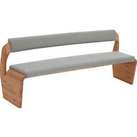 SITZBANK 227/84/69,6 cm  in Eichefarben, Grauweiß  - Eichefarben/Grauweiß, Natur, Holz/Textil (227/84/69,6cm) - Voglauer