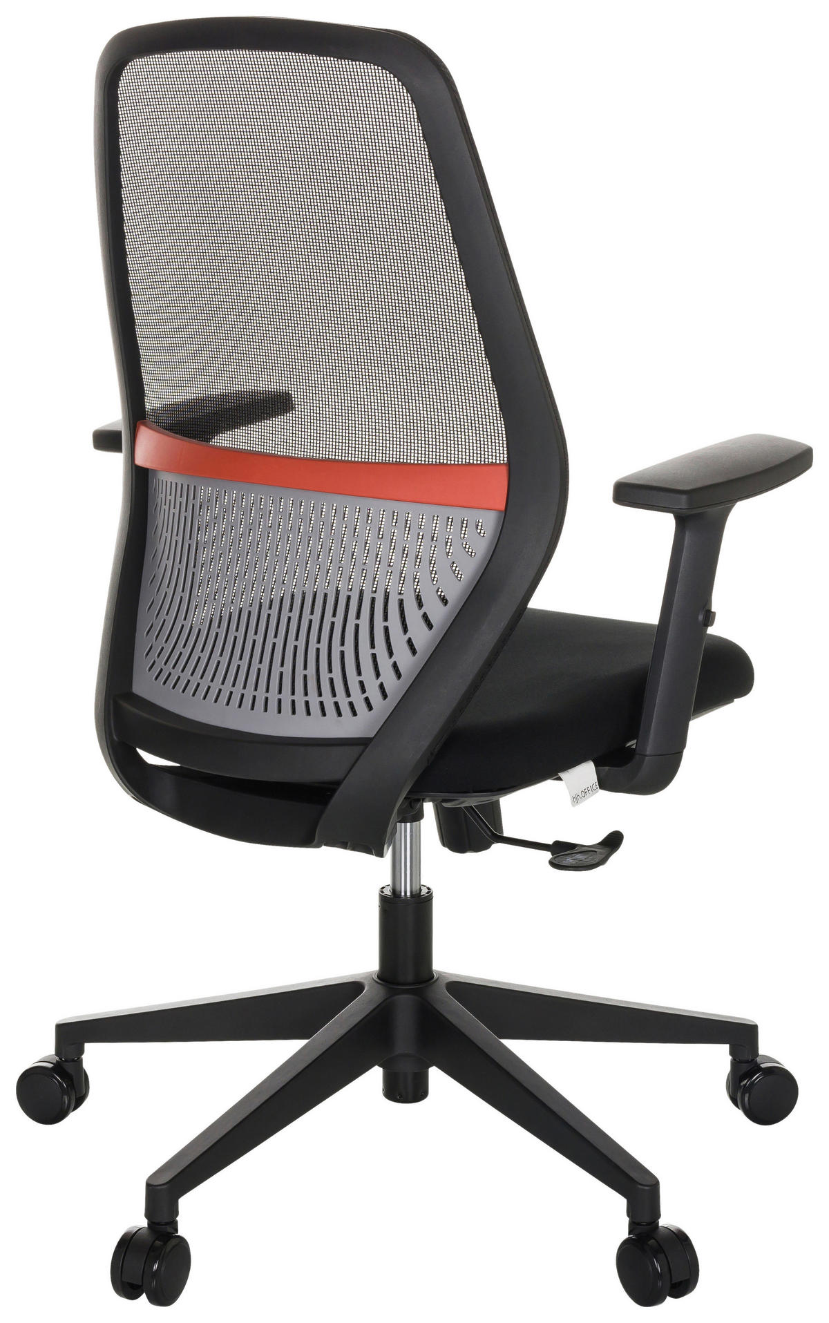 DREHSTUHL Netzbespannung, Flachgewebe Schwarz  - Schwarz, Basics, Kunststoff/Textil (65/98/65cm) - MID.YOU