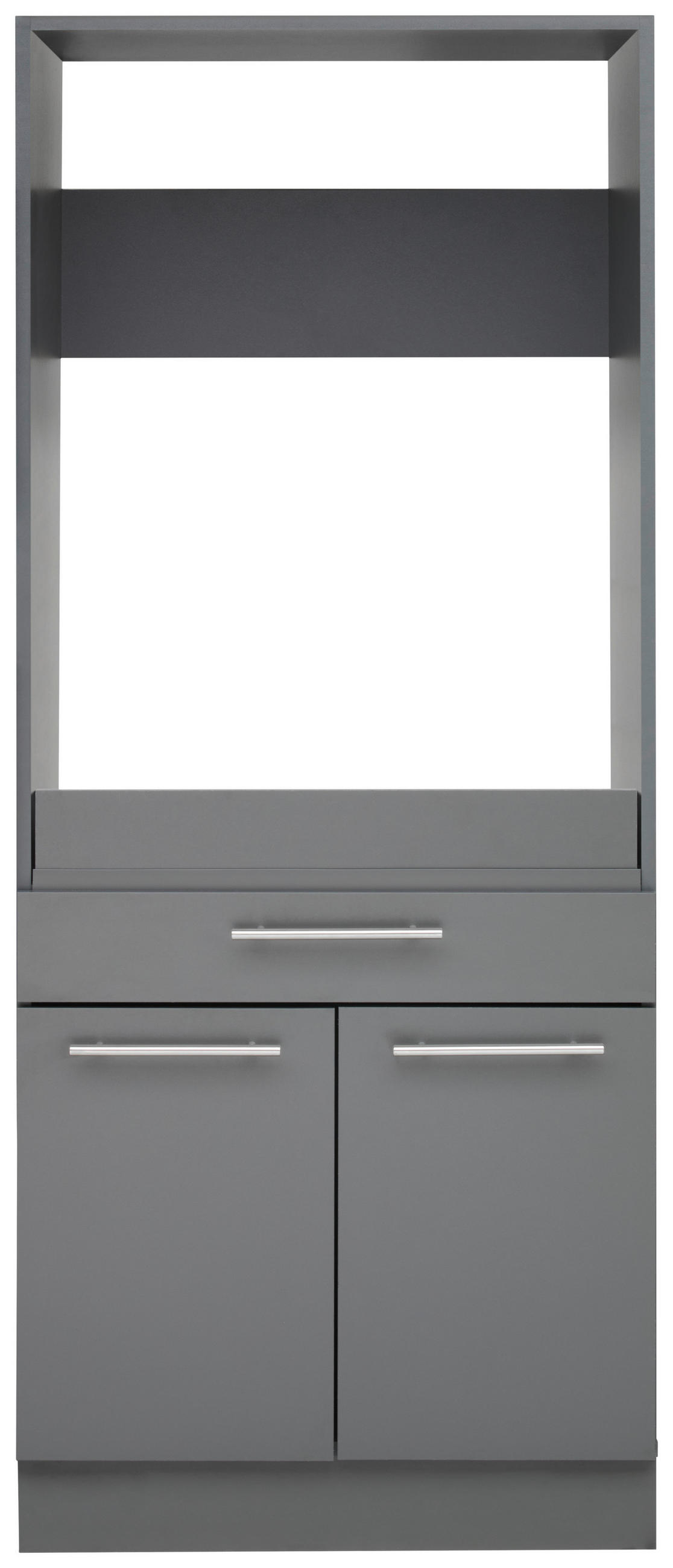 WASCHMASCHINENSCHRANK 67,5/162/67,5 cm  in Anthrazit  - Anthrazit/Silberfarben, Design, Holzwerkstoff/Kunststoff (67,5/162/67,5cm)
