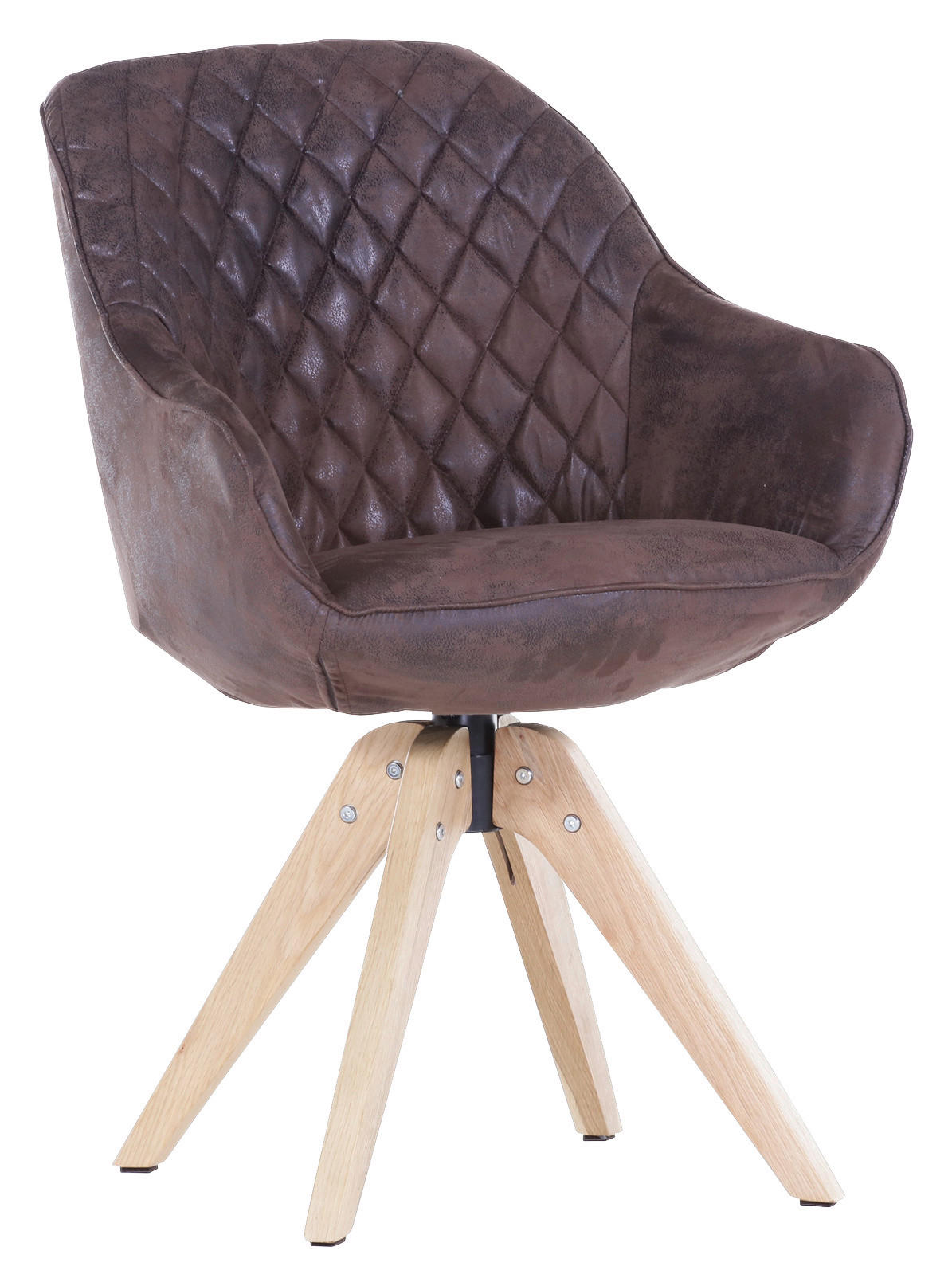 ARMLEHNSTUHL  in Mikrofaser  - Eichefarben/Dunkelbraun, LIFESTYLE, Holz/Textil (60/83/65cm) - Landscape