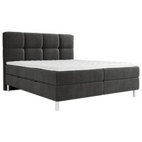 BOXBETT 180/200 cm  in Anthrazit  - Chromfarben/Anthrazit, MODERN, Holz/Holzwerkstoff (180/200cm) - Esposa
