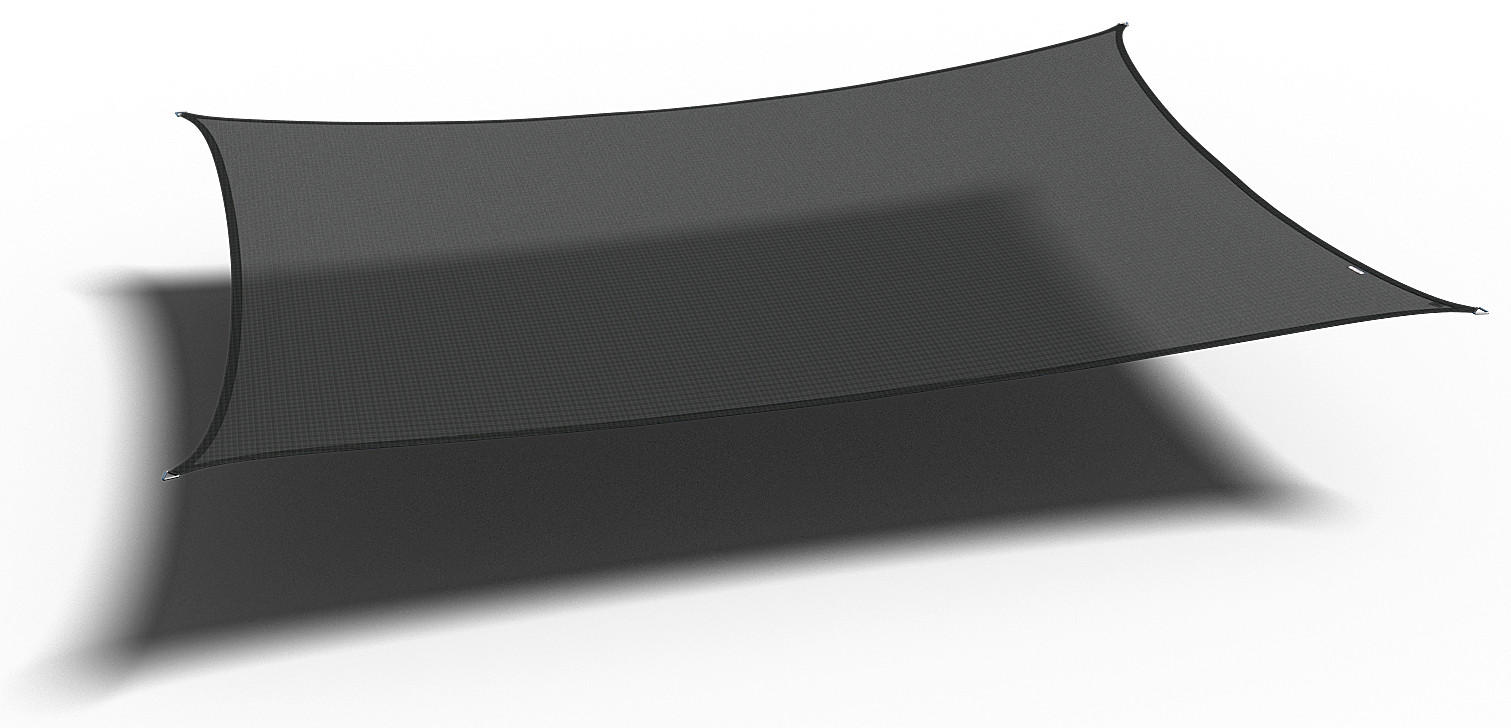 Gardenson Sonnensegel Schwarz 300 cm
