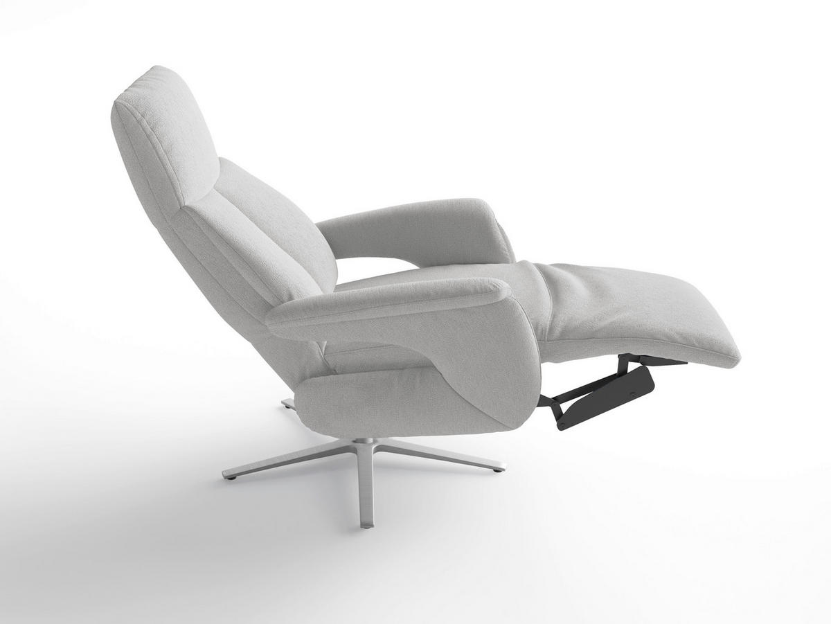 RELAXSESSEL Textil Silberfarben  - Silberfarben, Basics, Textil/Metall (75/110/85cm) - Sit & More
