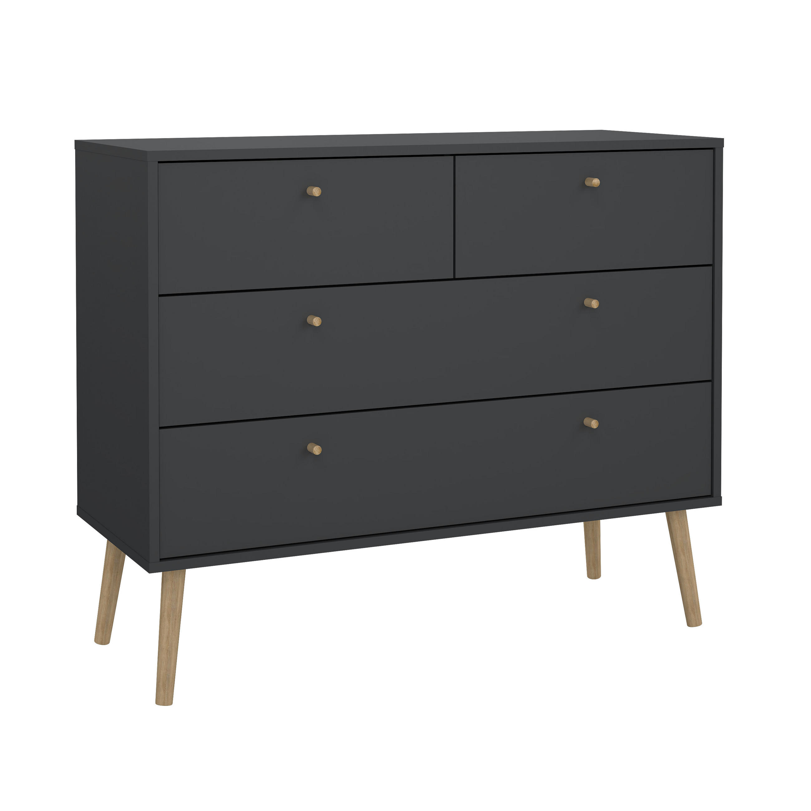 KOMMODE  in 98,7/81,7/39,1 cm  - Eichefarben/Grau, Design, Holz/Holzwerkstoff (98,7/81,7/39,1cm) - Best Price