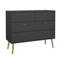 KOMODA, šedá, 98,7/81,7/39,1 cm - šedá/barvy dubu, Design, dřevo/kompozitní dřevo (98,7/81,7/39,1cm) - Best Price