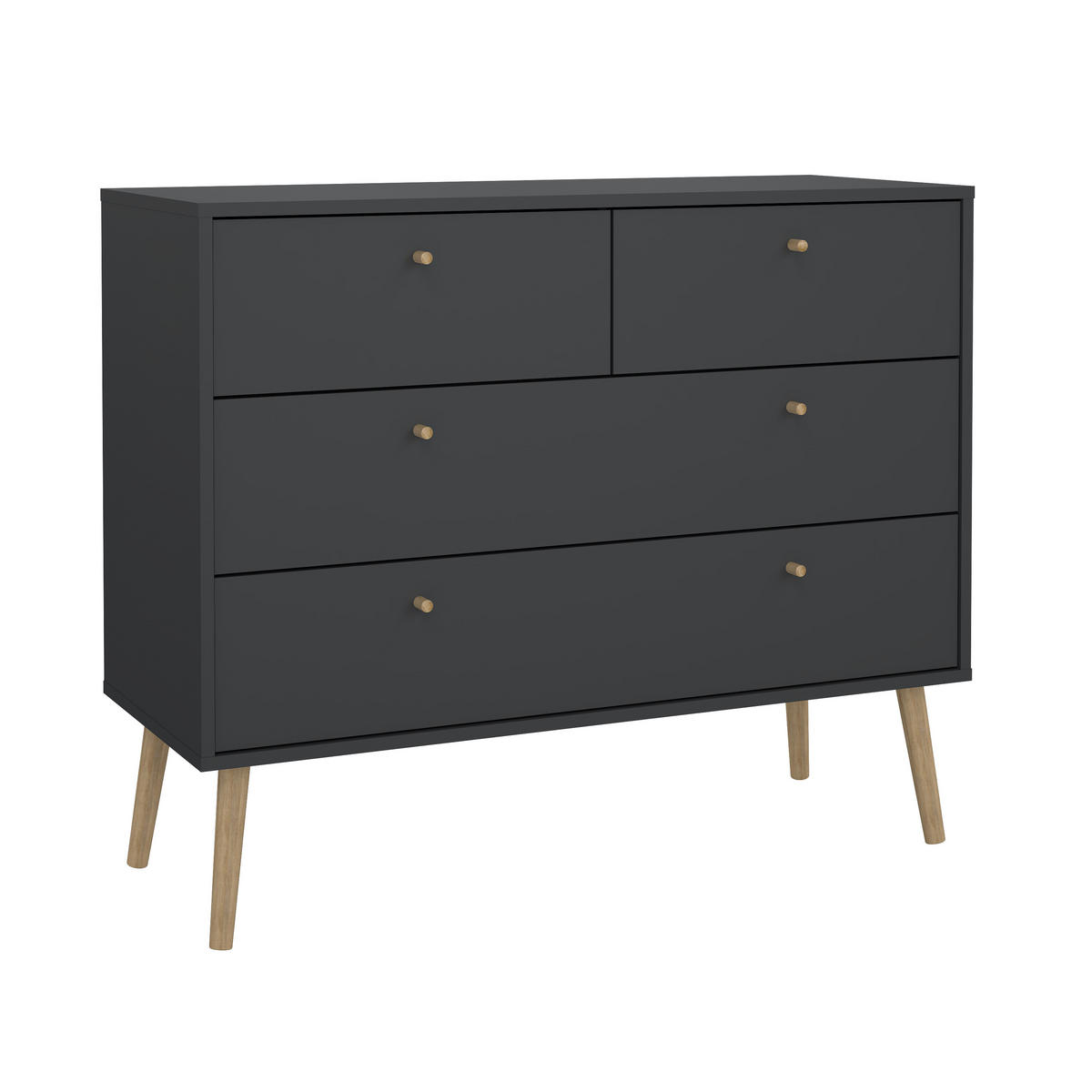 KOMODA, šedá, 98,7/81,7/39,1 cm - šedá/barvy dubu, Design, dřevo/kompozitní dřevo (98,7/81,7/39,1cm) - Best Price