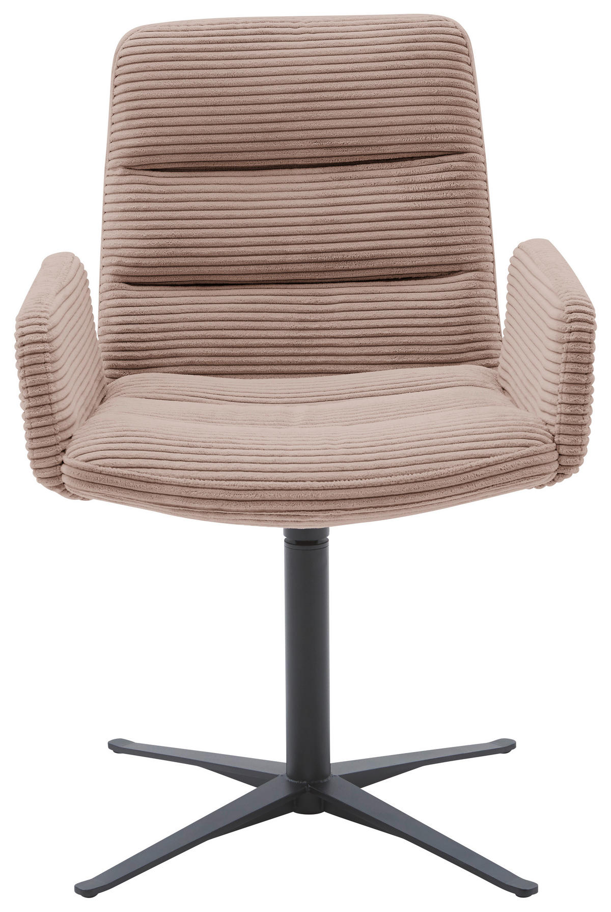 ARMLEHNSTUHL  in Cord  - Taupe/Schwarz, Design, Textil/Metall (61/88/66cm) - Dieter Knoll