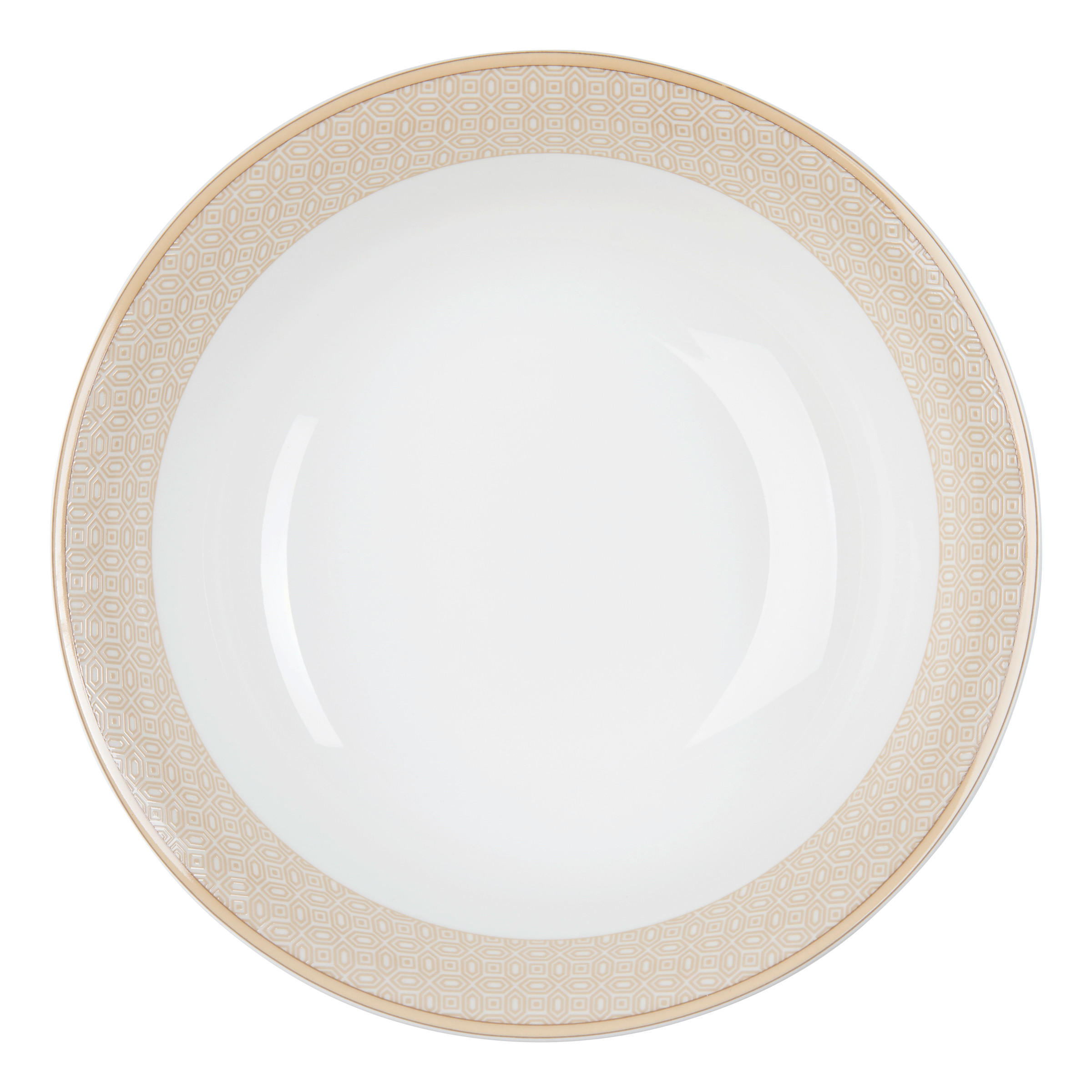 SCHALE Geo   - Beige/Weiß, KONVENTIONELL, Keramik (23/6cm) - Ritzenhoff Breker