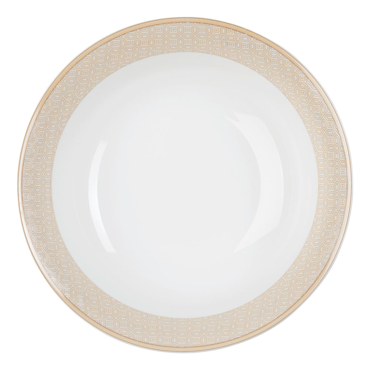 SCHALE Geo   - Beige/Weiß, KONVENTIONELL, Keramik (23/6cm) - Ritzenhoff Breker