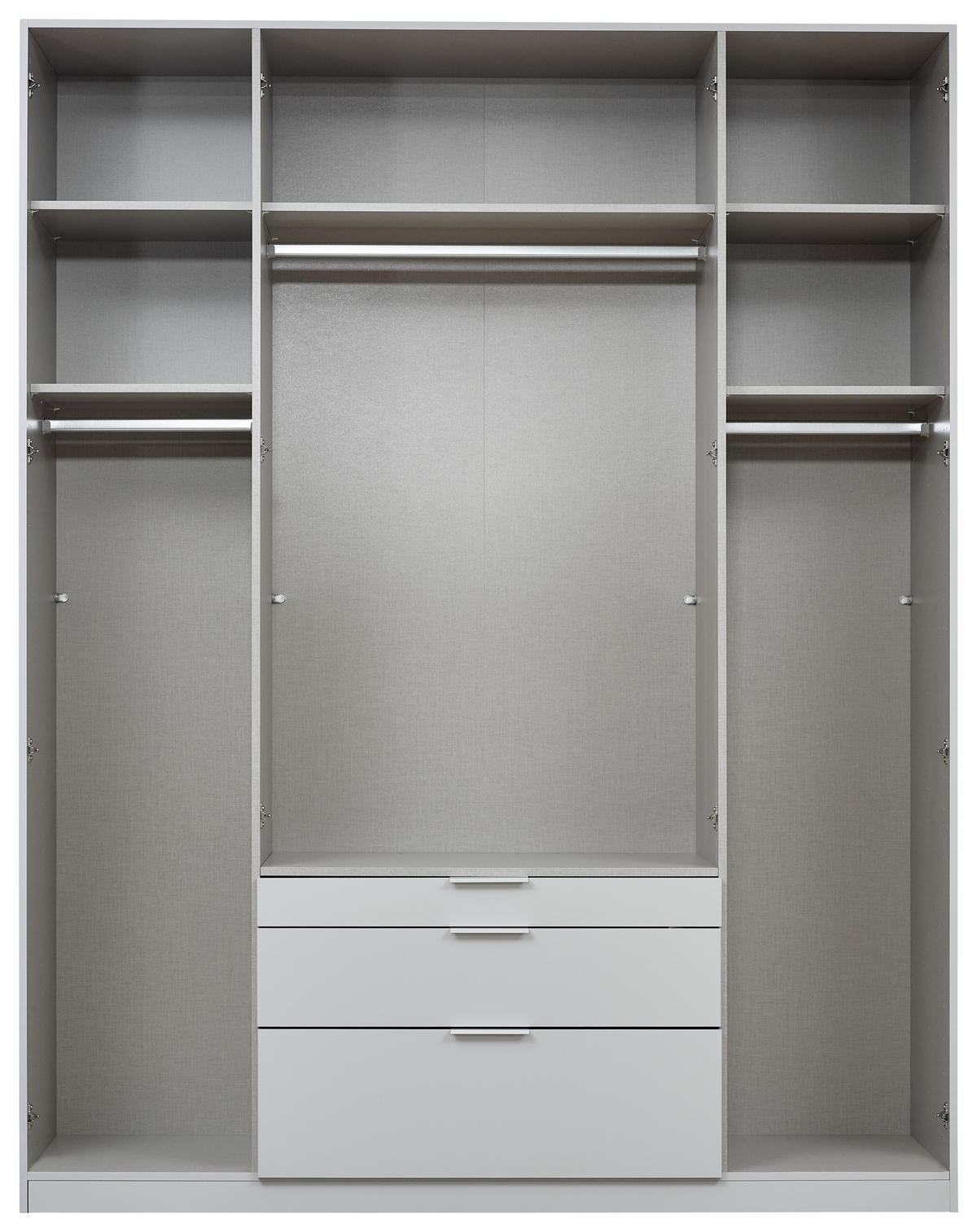DREHTÜRENSCHRANK in Sonoma Eiche, Silberfarben  - Silberfarben/Alufarben, Modern, Holzwerkstoff/Metall (181/229/54cm) - Rauch Möbel