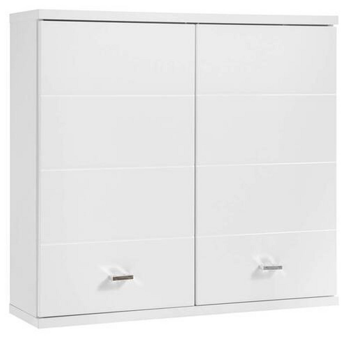 FALISZEKRÉNY  - ezüst/fehér, Basics, műanyag/faalapú anyag (76/71/23cm) - Xora
