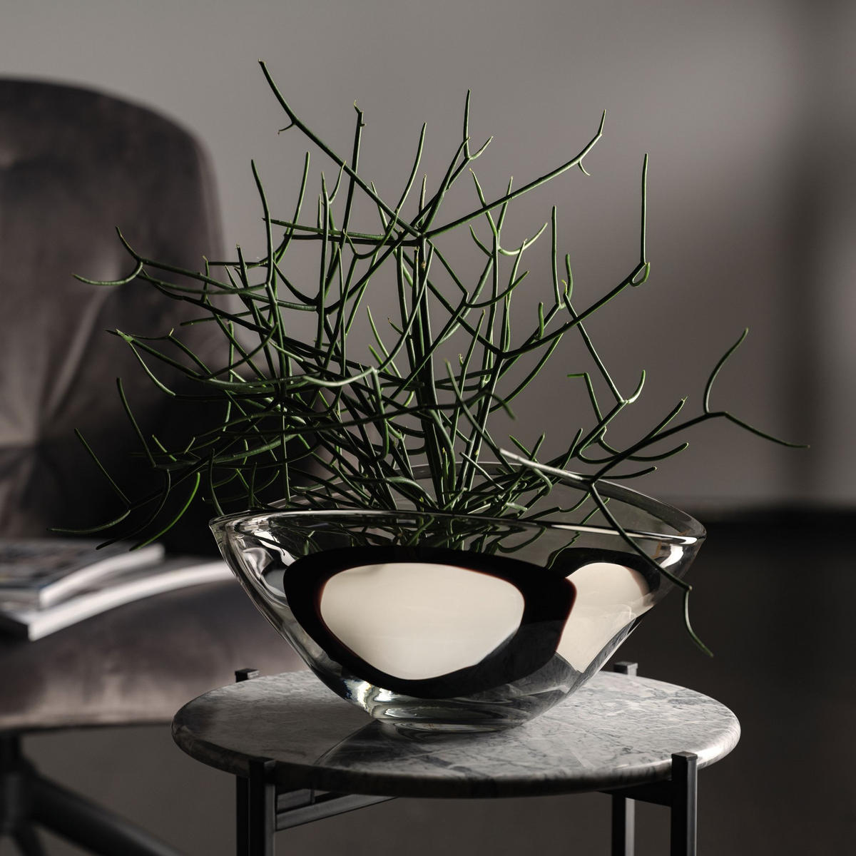ZDJELA DEKORATIVNA OCCHI BIANCHI  - bijela/prozirno, Design, staklo (35/16,5/23cm) - Leonardo