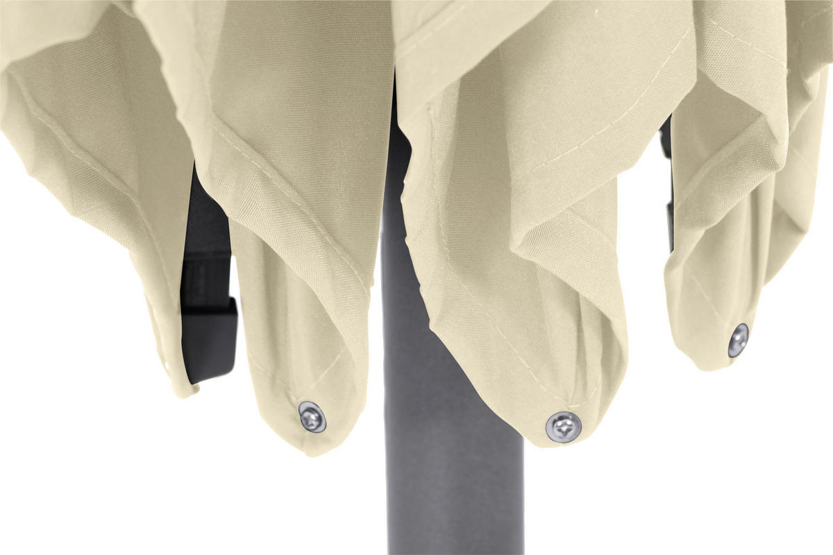SONNENSCHIRM 250 cm  - Anthrazit/Beige, KONVENTIONELL, Textil/Metall (250/250cm) - Siena Garden