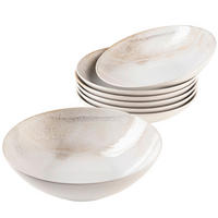 SALATSET  Ossia 7-teilig  - Beige, Basics, Keramik (35,5/36,5/31,5cm) - Mäser
