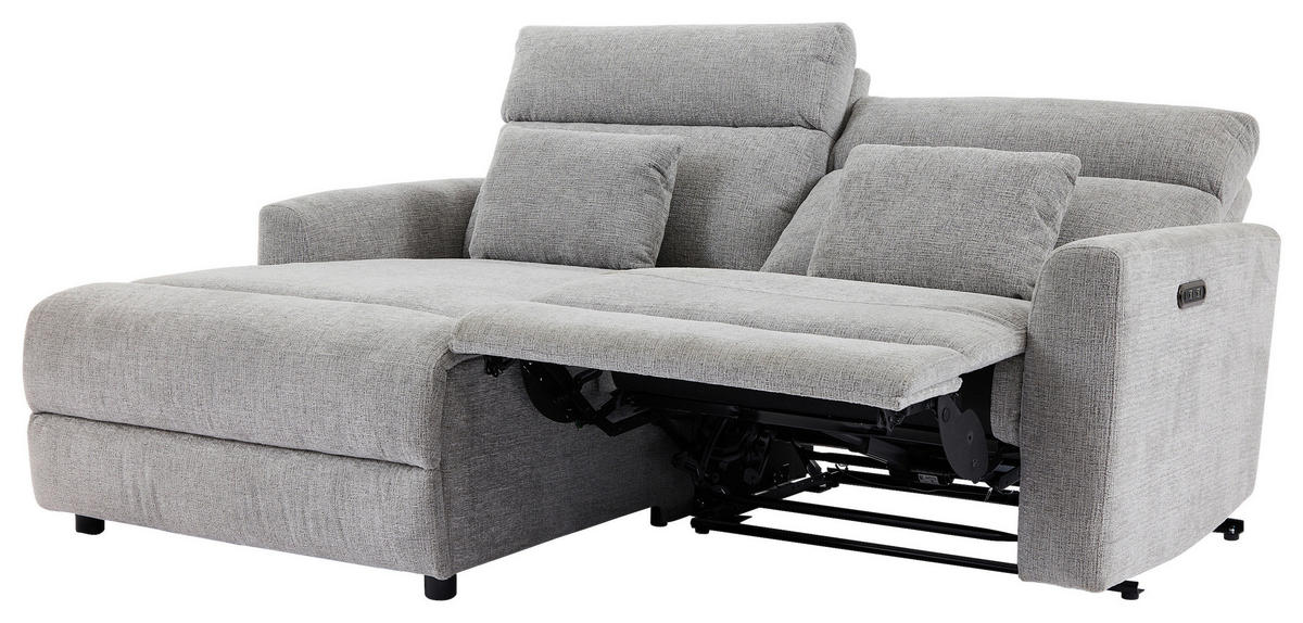 ECKSOFA Grau Webstoff  - Schwarz/Grau, Design, Kunststoff/Textil (212/101/97cm) - Carryhome