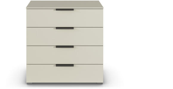 KOMMODE 80/81/42 cm in Champagner - Champagner/Graphitfarben, Trend, Holzwerkstoff/Metall (80/81/42cm) - Novel