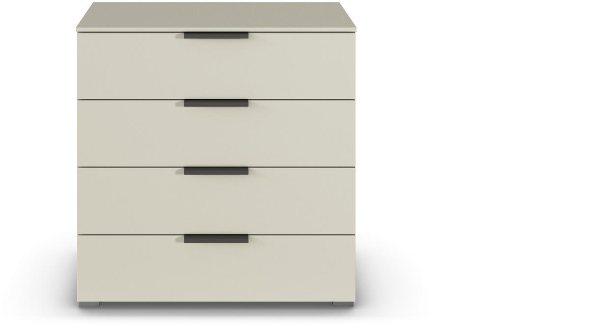 KOMMODE 80/81/42 cm  in Champagner  - Champagner/Graphitfarben, Trend, Holzwerkstoff/Metall (80/81/42cm) - Novel