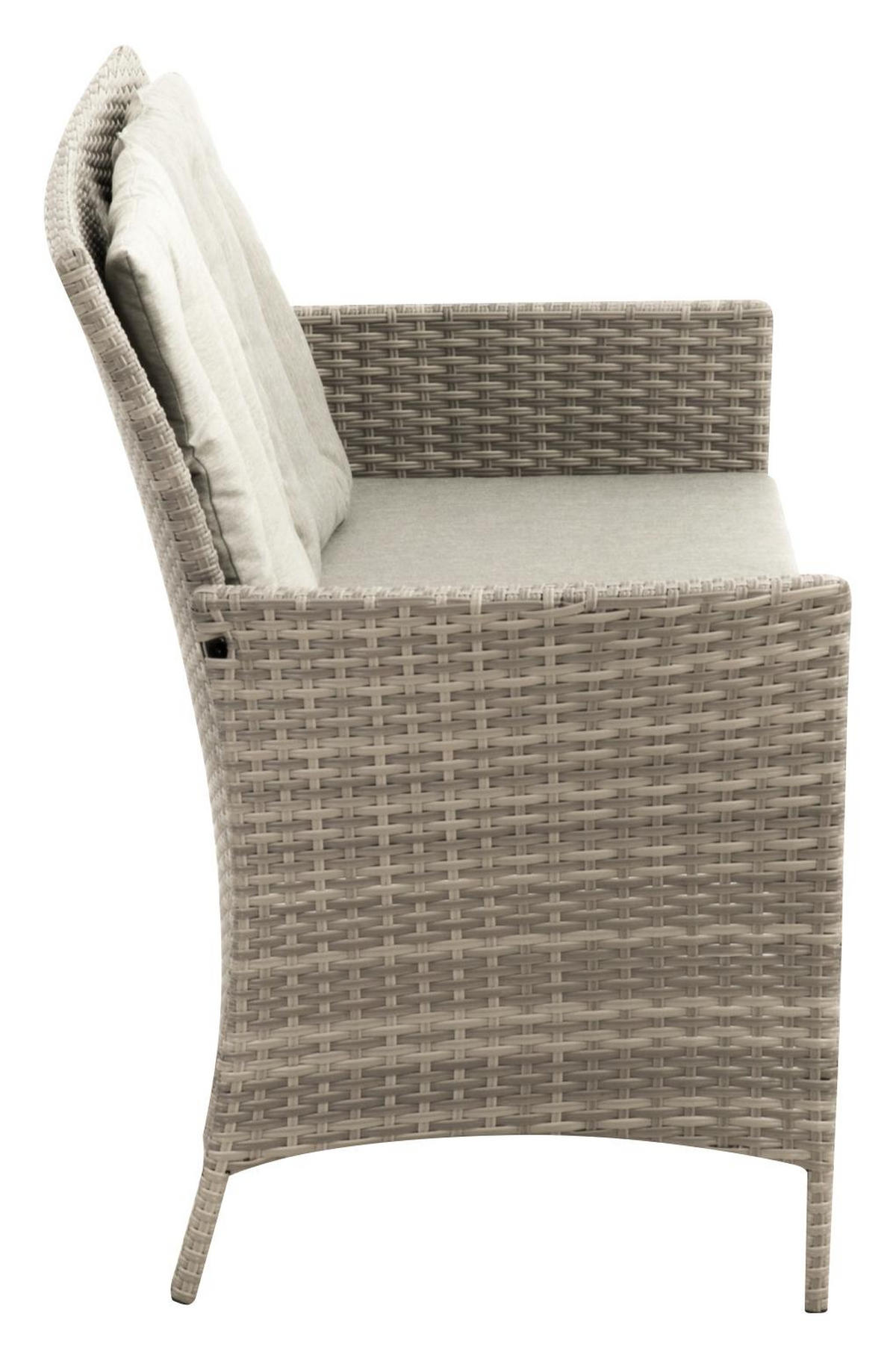 LOUNGEGARNITUR 11-teilig   140/68/80 cm Stahl  - Beige/Grau, MODERN, Kunststoff/Textil (140/68/80cm) - Gardenson