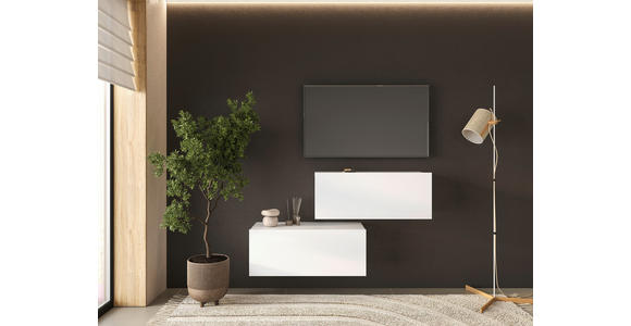 WANDKONSOLE Holzwerkstoff Weiß  - Weiß, MODERN, Holzwerkstoff (80/31,7/36,6cm) - Xora