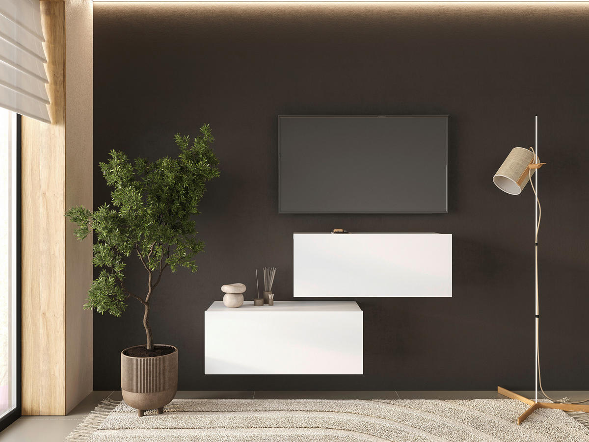 WANDKONSOLE Holzwerkstoff Weiß  - Weiß, MODERN, Holzwerkstoff (80/31,7/36,6cm) - Xora