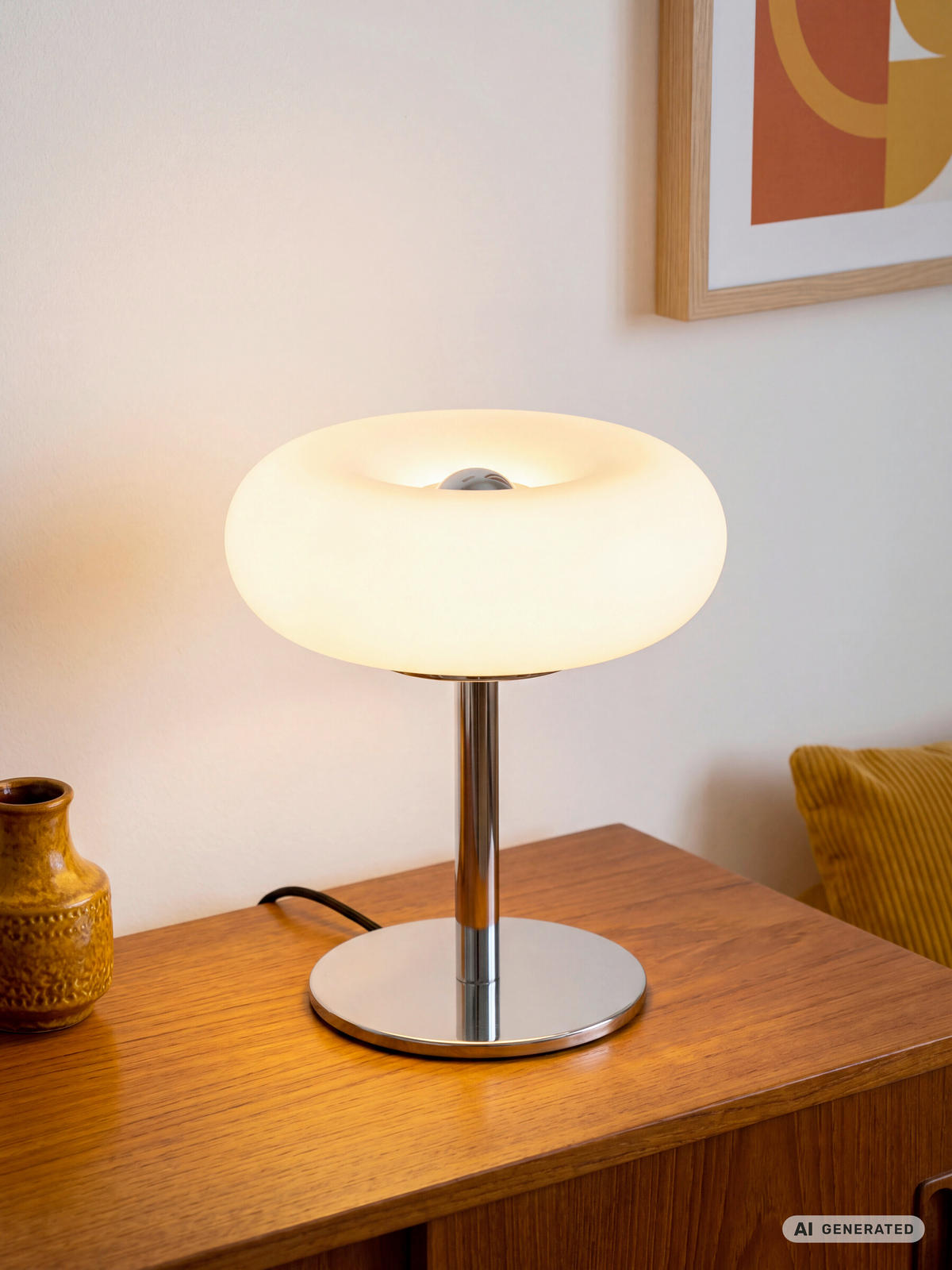 LED-TISCHLEUCHTE 20/22,4 cm  - Edelstahlfarben/Weiß, Design, Glas/Metall (20/22,4cm) - Osram