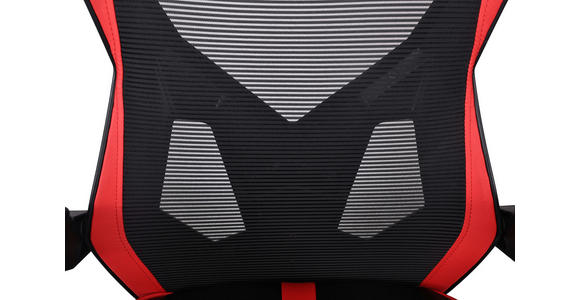 GAMINGSTUHL Rot, Schwarz Metall, Kunststoff, Textil   - Rot/Schwarz, MODERN, Kunststoff/Textil (59/107-117/58cm) - Carryhome