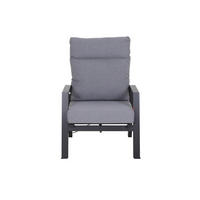 LOUNGESESSEL Anthrazit Aluminium  - Dunkelgrau/Anthrazit, Basics, Kunststoff/Textil (72,5/99/82,5cm) - Siena Garden