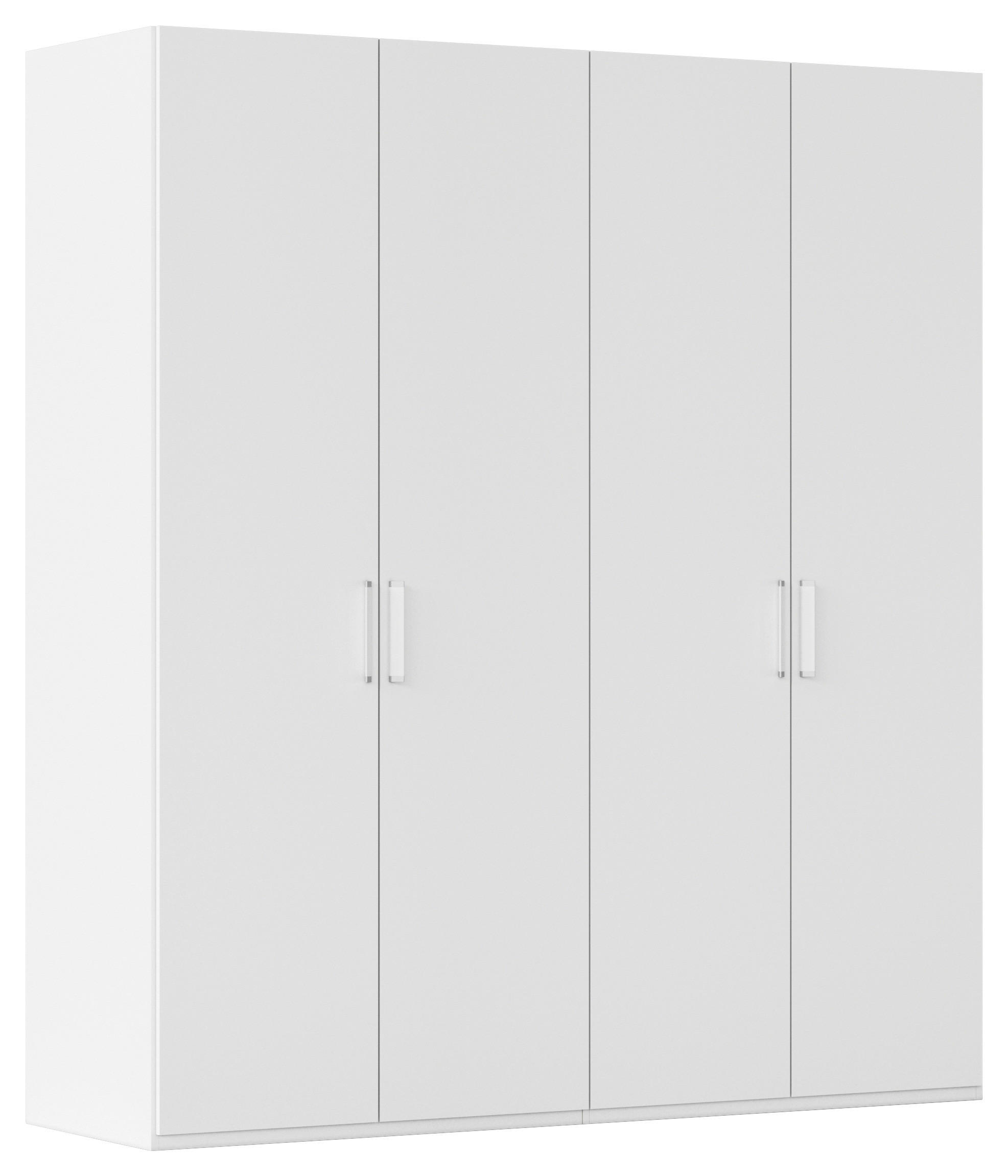DREHTÜRENSCHRANK 201/223/60 cm,  in Weiß, 4 Tür(en)  - Weiß, Design, Holzwerkstoff/Kunststoff (201/223/60cm) - Novel