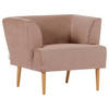 SESSEL in Cord Rosa  - Buchefarben/Rosa, Design, Holz/Textil (85/71/80cm) - MID.YOU