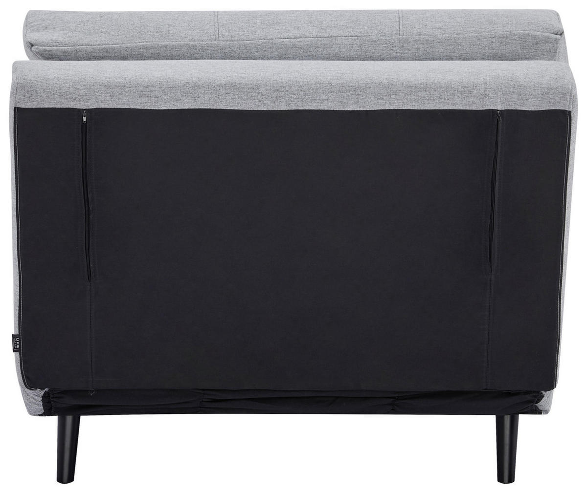 SCHLAFSESSEL in Webstoff Hellgrau  - Hellgrau/Schwarz, Design, Holz/Textil (102/89/85cm) - Ti'me