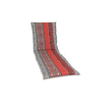 LIEGENAUFLAGE Ornament  - Dunkelgrau/Rot, Basics, Textil (60/7/190cm)