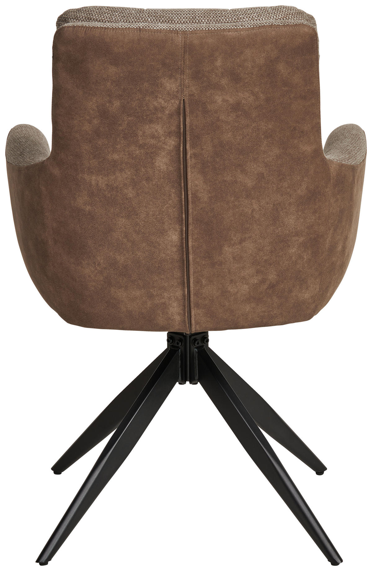 ARMLEHNSTUHL  in Eisen Leinenoptik  - Schwarz/Braun, KONVENTIONELL, Holz/Textil (60/93/66cm) - MID.YOU