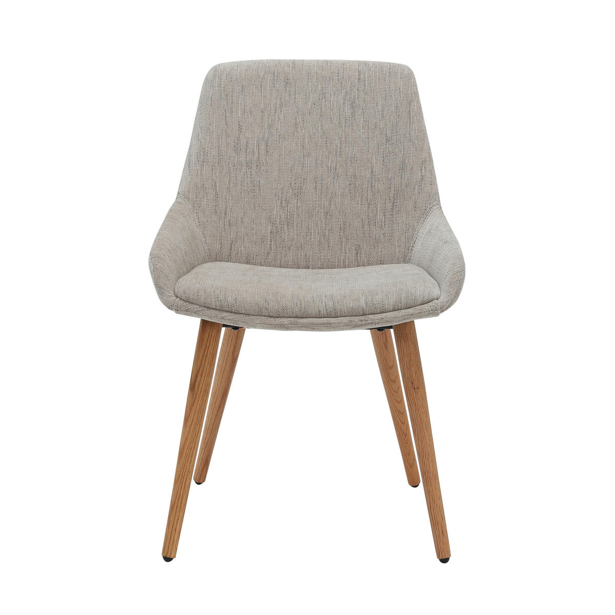 STUHL   Chenille  - Beige/Naturfarben, Modern, Holz/Textil (52/81/56,5cm) - home24