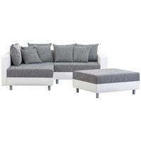KUTNA GARNITURA tekstil  siva   - bijela/siva, Design, tekstil/plastika (185/215cm) - Livetastic