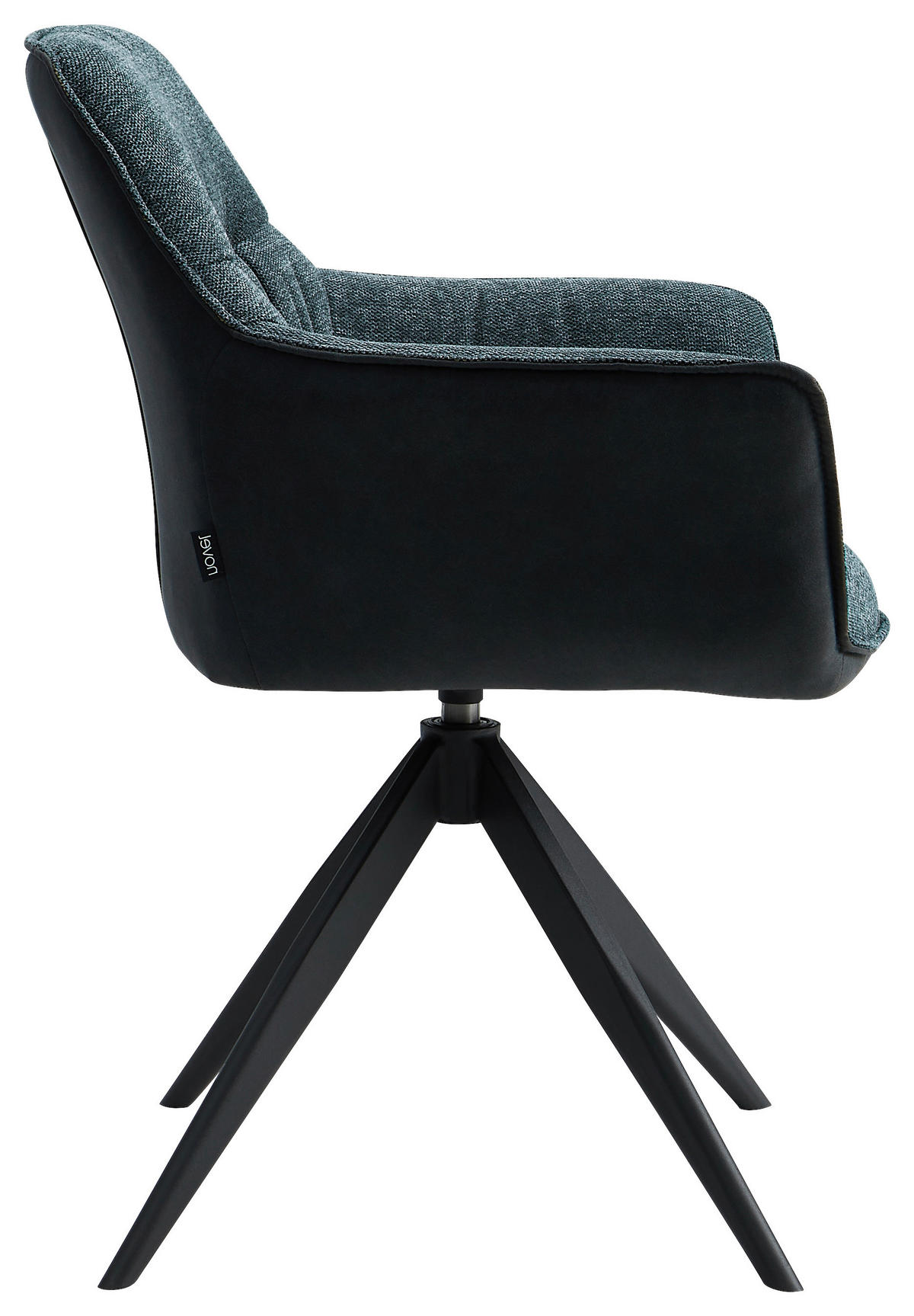 STOLIČKA S PODRÚČKAMI, železo, tkaná textília, modrá, čierna - modrá/čierna, Design, kov/textil (61.5/83.5/63cm) - Novel