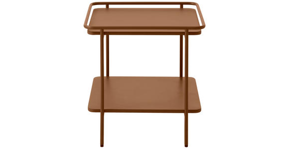 BEISTELLTISCH 45/45/44,3 cm Terracotta quadratisch - Terracotta, Basics, Metall (45/45/44,3cm) - Xora