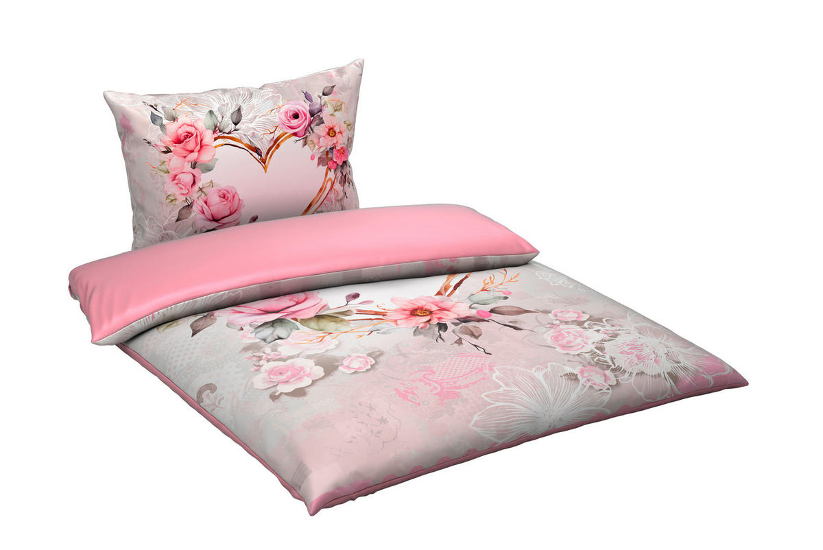 VÄNDBART PÅSLAKANSET TANJA satin 150/210 cm  - multicolor, Trend, textil (150/210cm) - Esposa