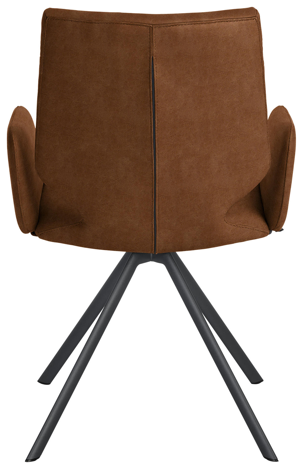 ARMLEHNSTUHL  Lederauswahl, Stoffauswahl, Typenauswahl, inklusive Armlehnen Mikrofaser  - Cognac/Anthrazit, Design, Textil/Metall (57/92/63cm) - Venjakob