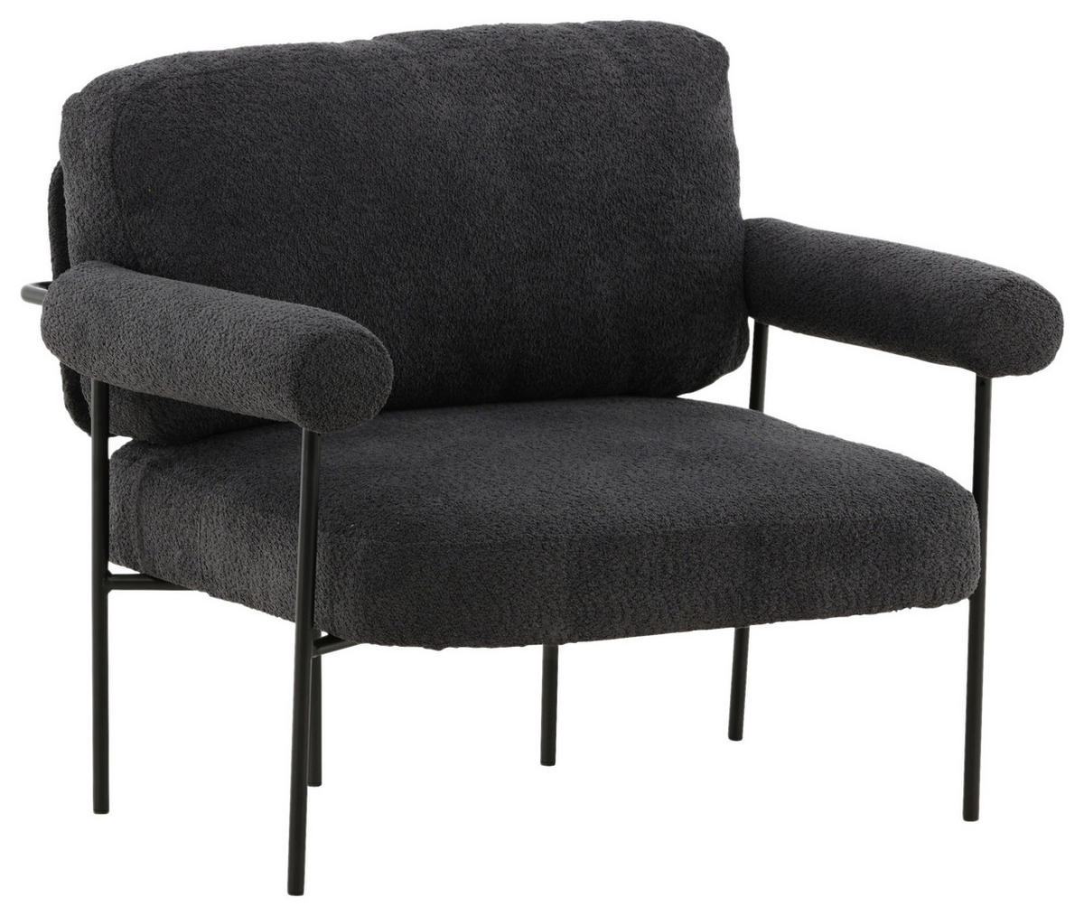 SESSEL in Schwarz  - Schwarz, Design, Kunststoff/Textil (95/83/87cm) - Livetastic