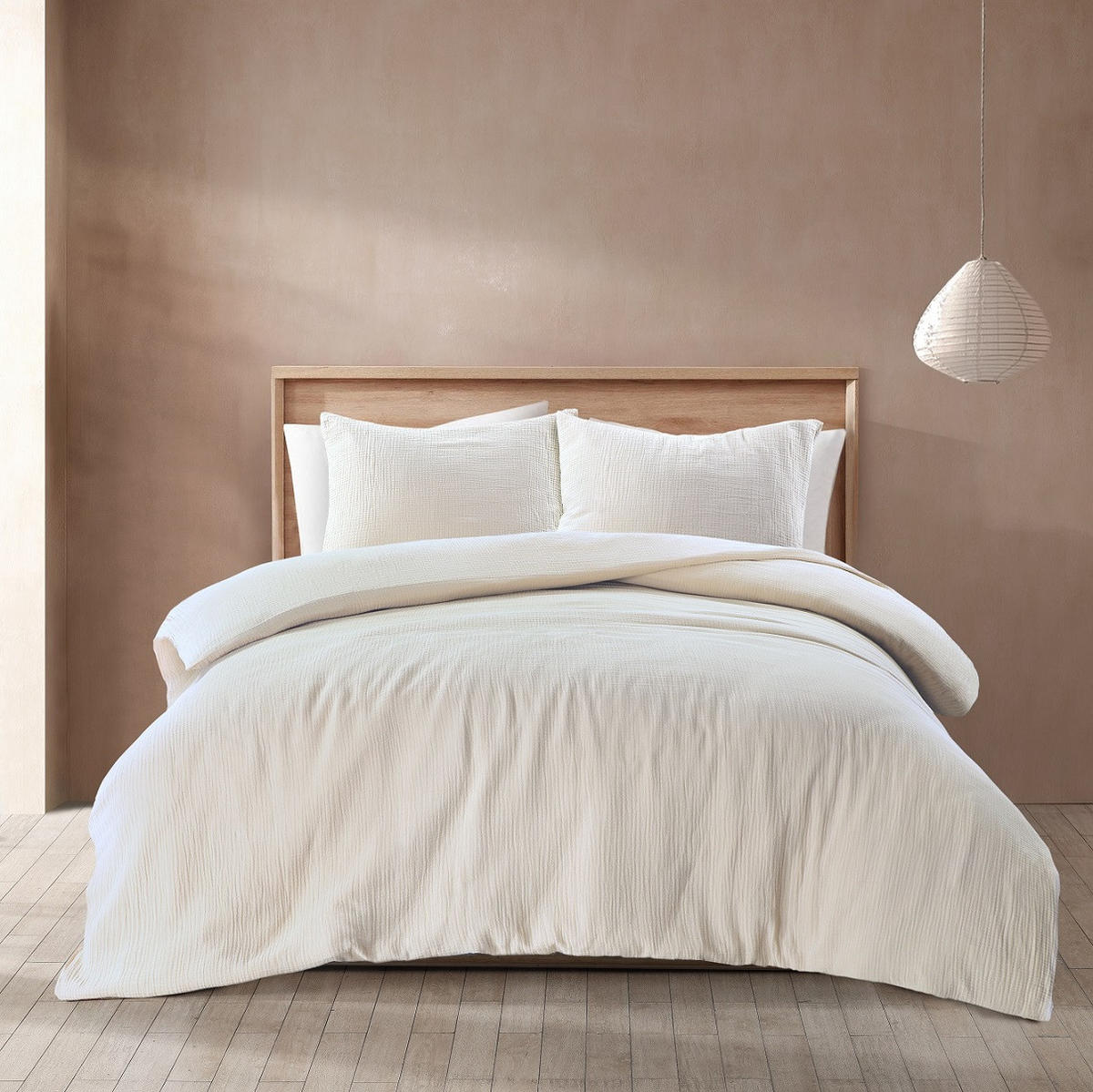 BETTWÄSCHESET Musselin 160/210 cm  100 cm/65 cm  - Creme, Basics, Textil (160/210cm) - Esposa