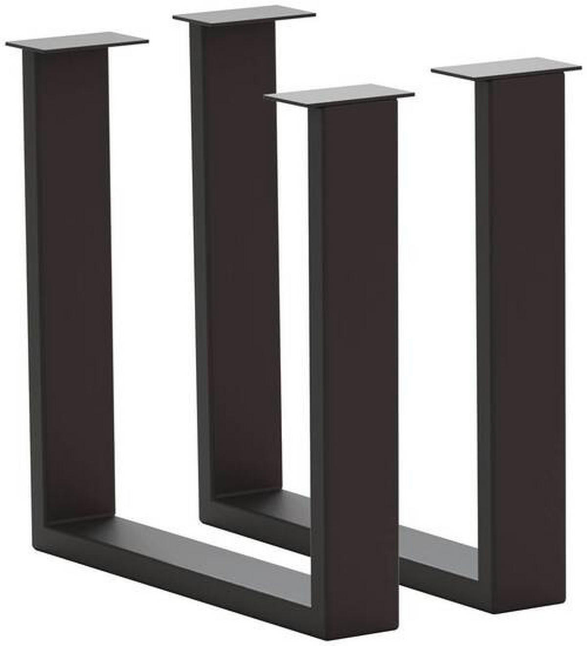 TISCHGESTELL Anthrazit  - Anthrazit, Design, Metall (73/17/74cm) - Waldwelt