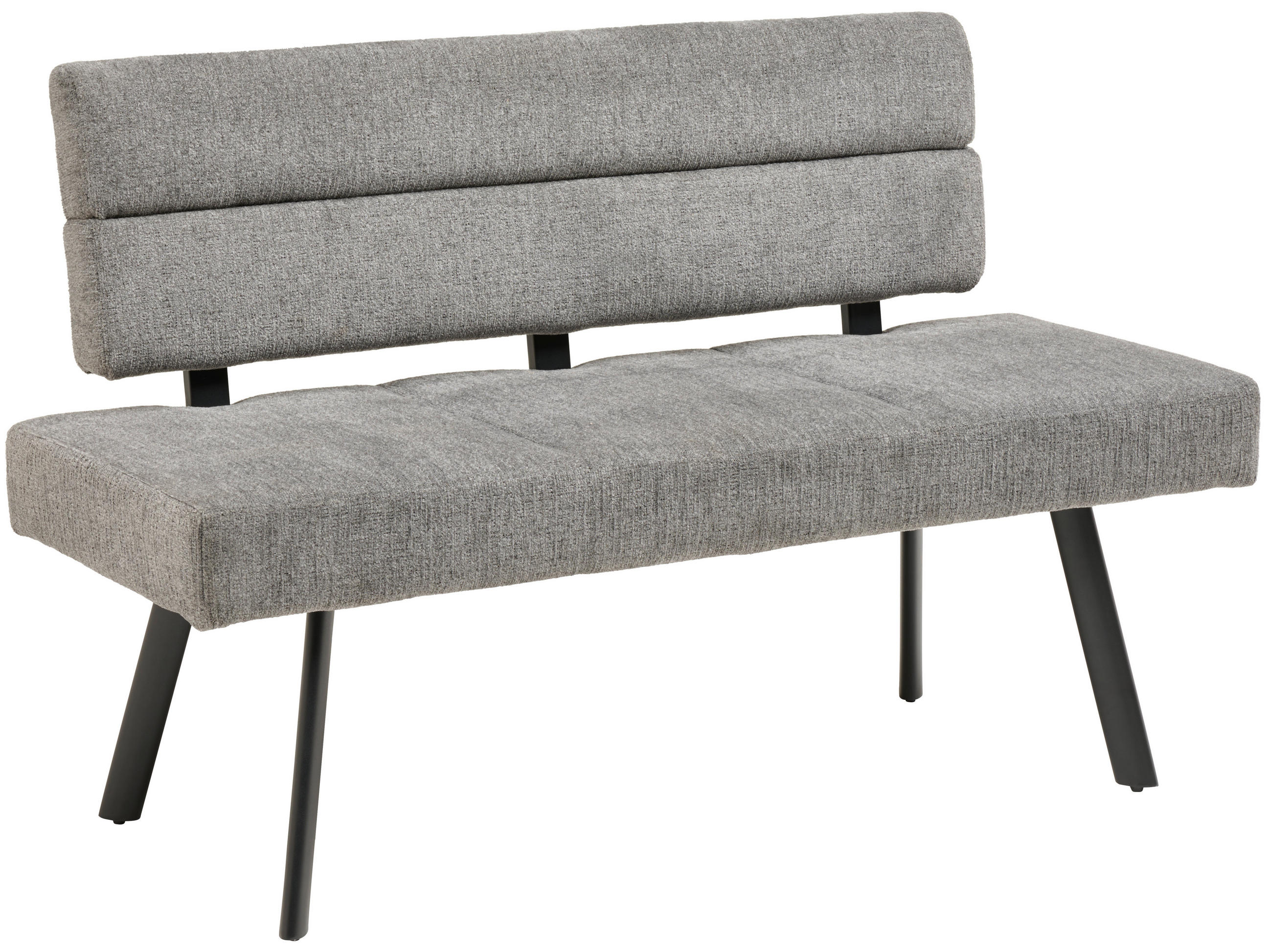 SITZBANK in Metall, Textil Anthrazit  - Anthrazit/Schwarz, KONVENTIONELL, Textil/Metall (140/88/62cm) - MID.YOU