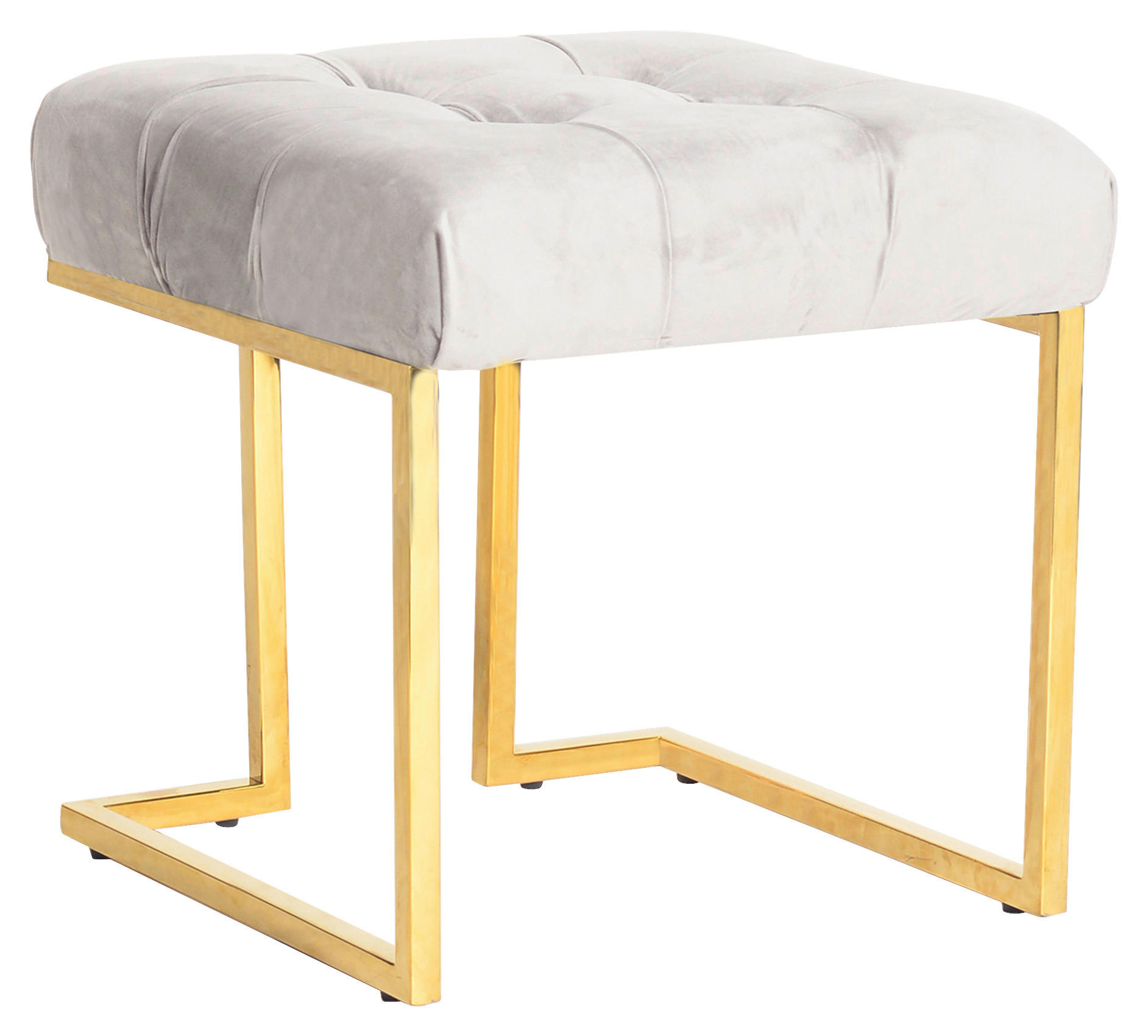 HOCKER Samt  - Design, Textil/Metall (48/48/48cm) - Kayoom