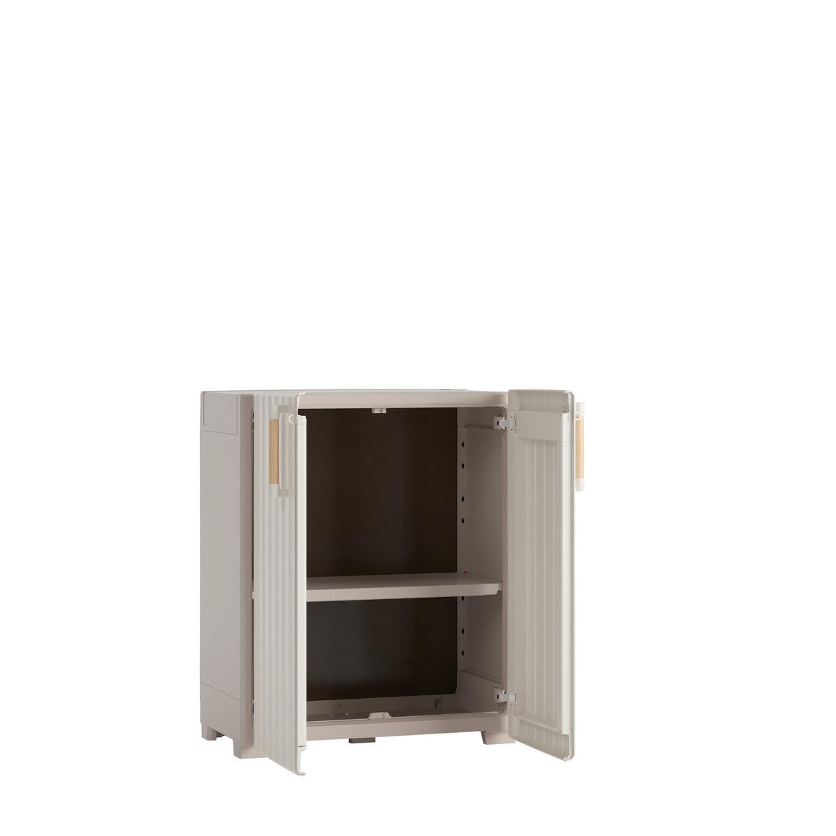 MEHRZWECKSCHRANK 80/98/45 cm  in Sandfarben, Beige  - Sandfarben/Beige, Basics, Kunststoff (80/98/45cm) - MID.YOU