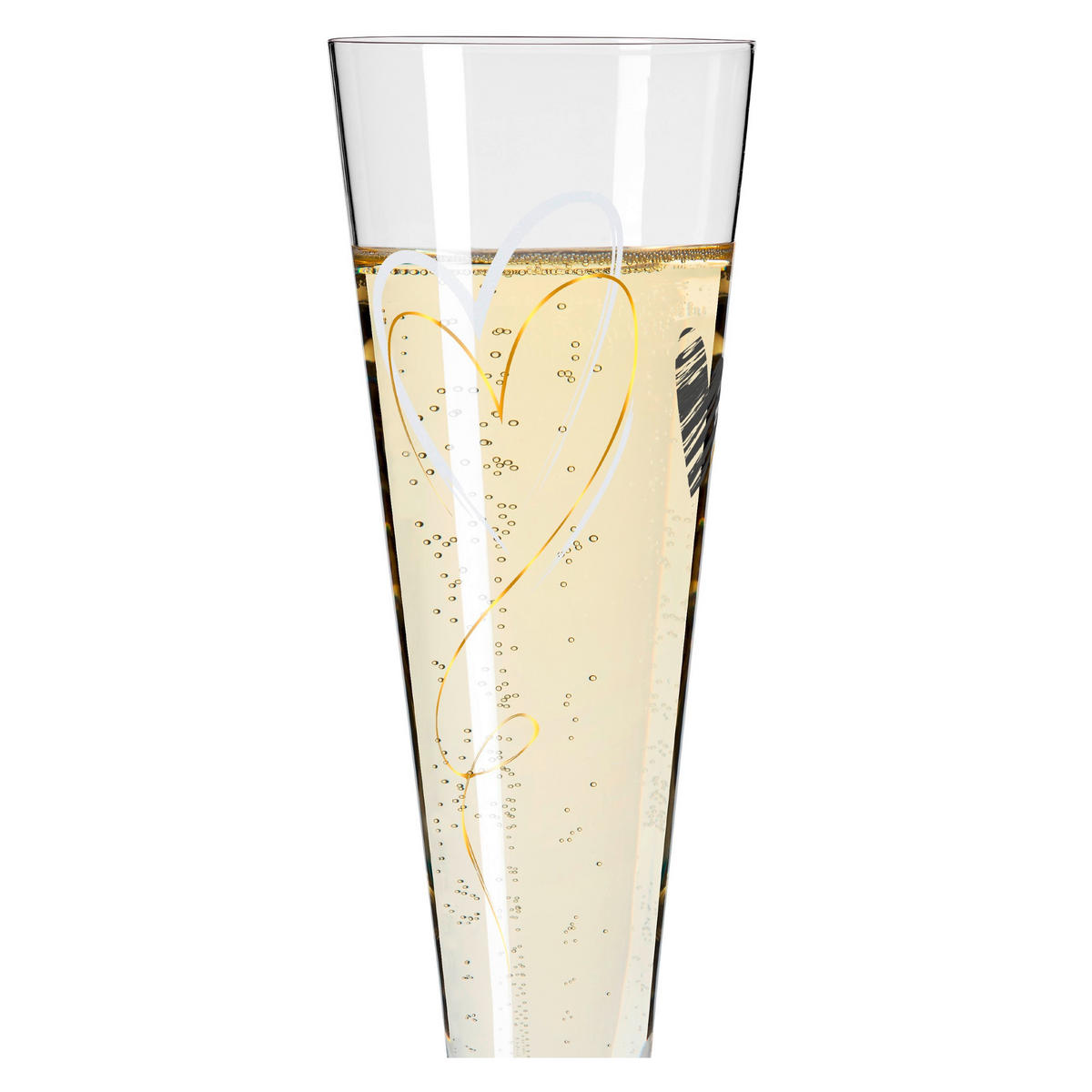 CHAMPAGNERGLAS 205 ml  - Goldfarben/Schwarz, LIFESTYLE, Glas (7,2/7,2/24,0cm) - Ritzenhoff