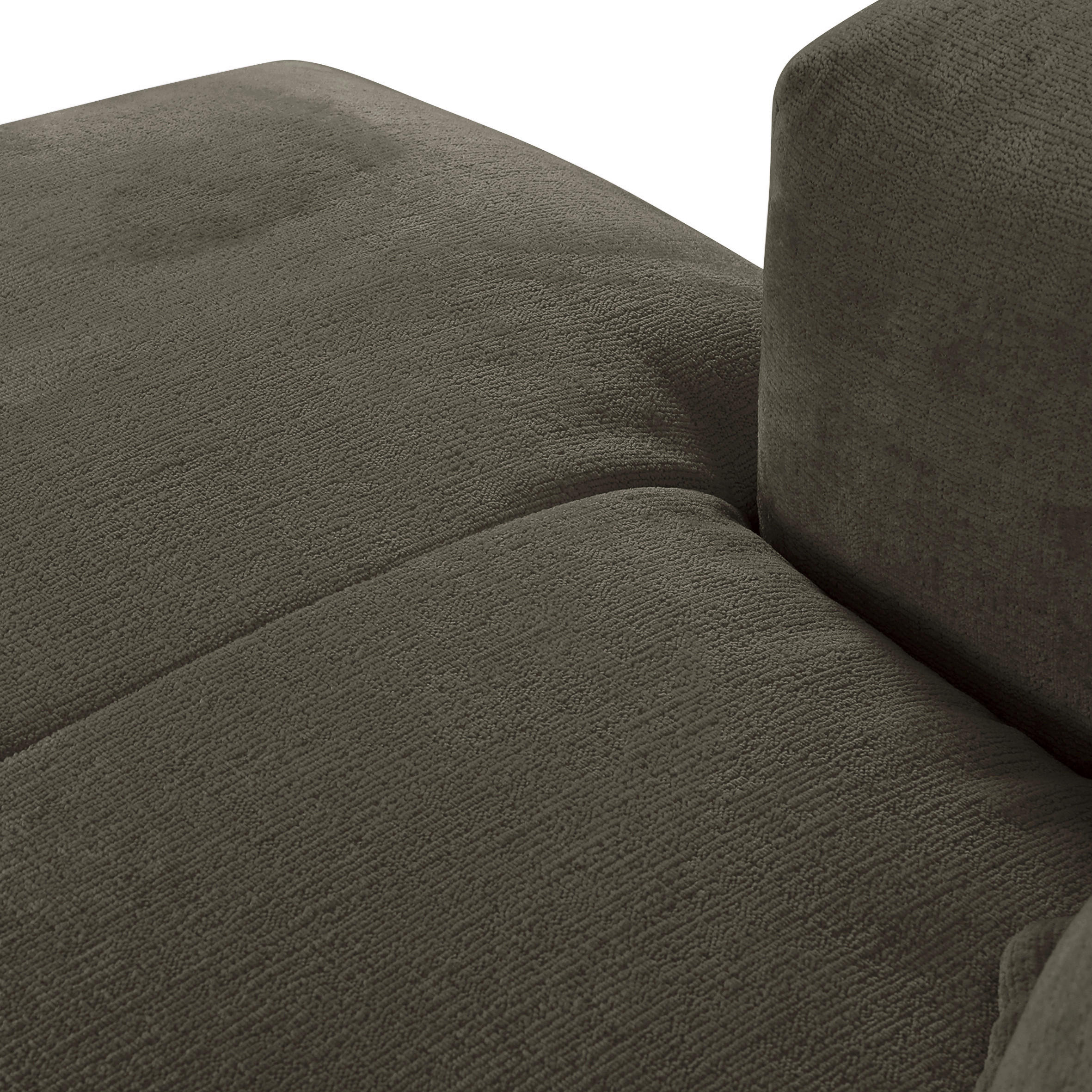 ECKSOFA in Chenille Dunkelgrau  - Dunkelgrau/Schwarz, Design, Kunststoff/Textil (175/280cm) - Landscape
