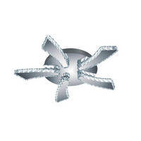 PLAFONIERĂ CU LED - străveziu/culoare crom, Romantik / Landhaus, plastic/metal (55/6cm)