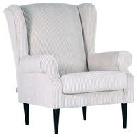 Ohrensessel Viola din textil, bej - bej/negru, lemn/textil (82/95/85cm) - Mömax