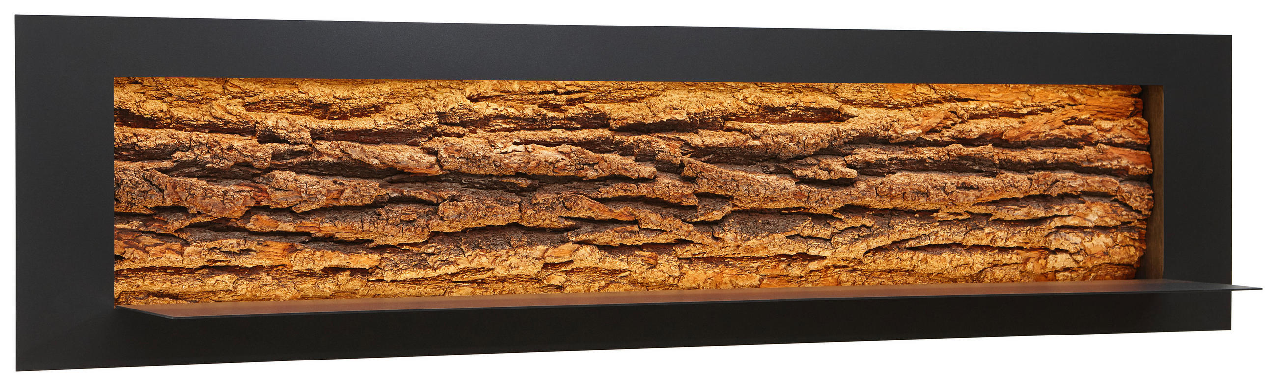 WANDBOARD Kerneiche vollmassiv Anthrazit, Eichefarben  - Eichefarben/Anthrazit, Natur, Holz/Metall (141/33,5/29cm) - Valnatura